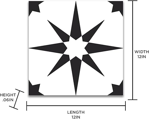 Miniatura 9 de FloorPops FP2948 Altair Peel & Stick - Azulejos para suelo, color negro