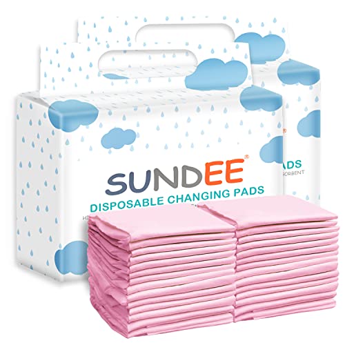 Cambiador desechable para bebé, paquete de 50 almohadillas suaves de tela no tejida transpirable e impermeable, protector de colchón portátil a prueba de fugas, almohadillas de cama para incontinencia