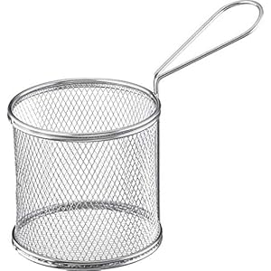 Westmark Serveermandje/frietmandje, rond, inhoud: ø 9 x 13 cm, roestvrij staal, Tapas + Friends, zilver, 69122270