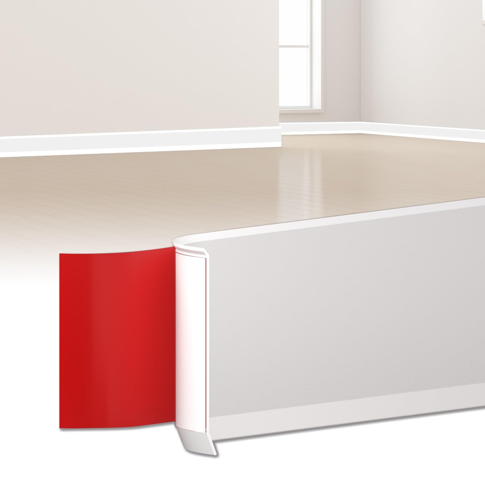 Rodapies Autoadhesivo Ancho Flexible Blanco 100x20mm 6M Pvc Zocalo