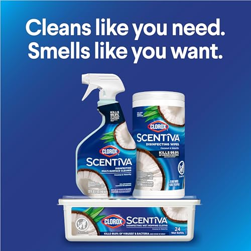 Clorox Scentiva Disinfecting Wipes, Coconut and Waterlily, 75 Ct. - image 7