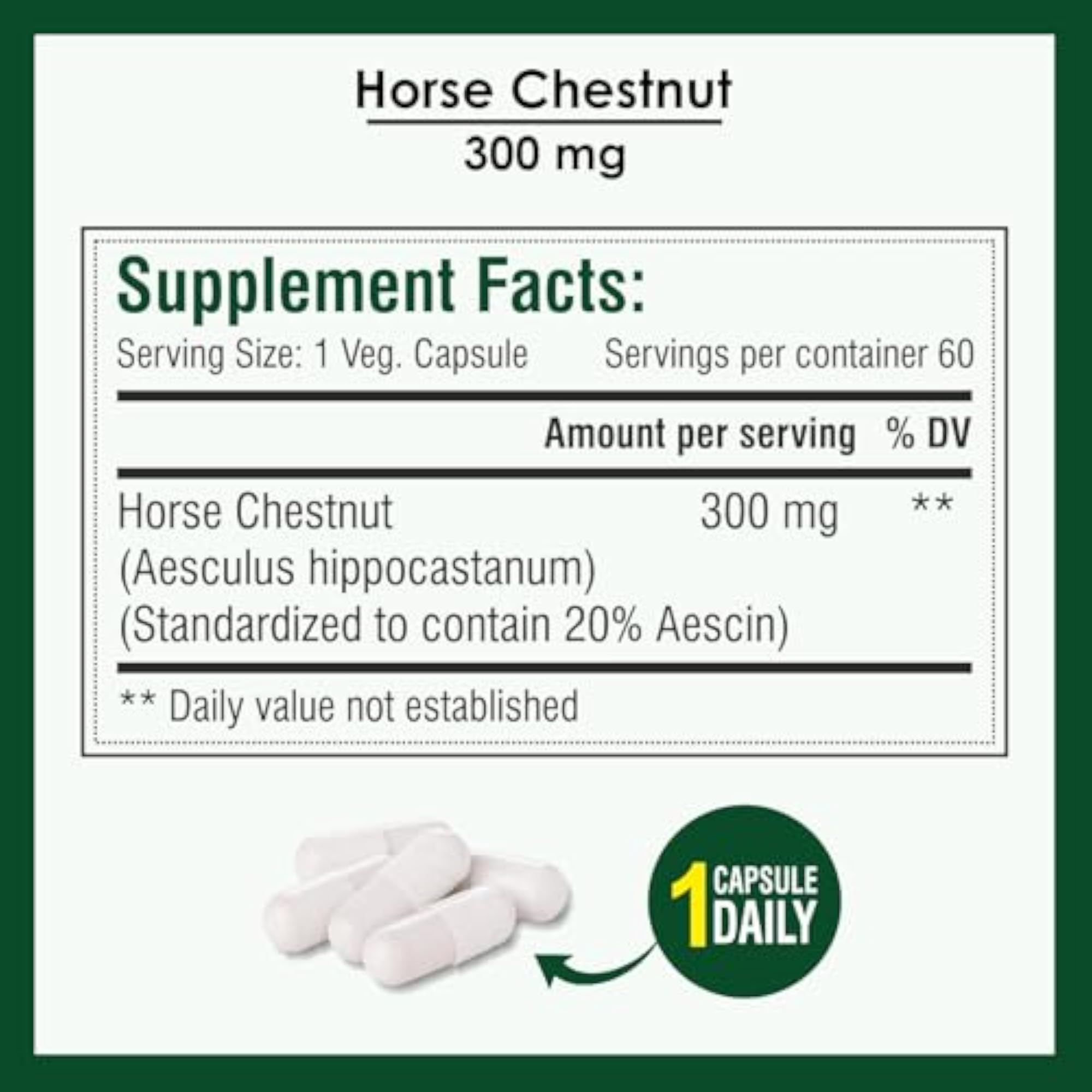Biotrex Nutraceuticals Horse Chestnut 300mg - 60 Veg Capsules