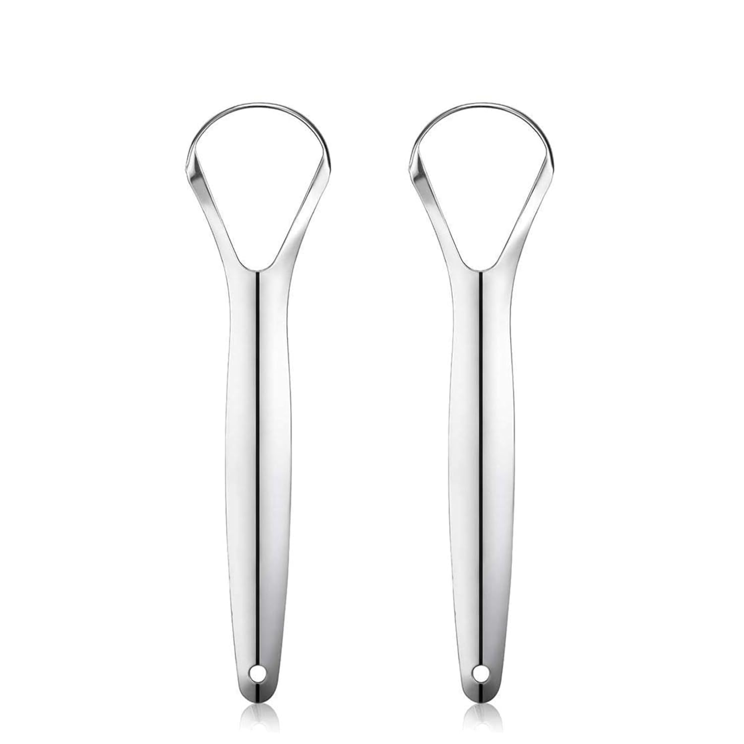 Stainless Steel Tongue Scraper | Rust-proof metal tongue cleaner for adults. Wide-head ergonomic design minimizes gag reflex for long-lasting fresh breath.-image-34