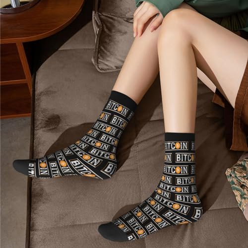 Bitcoin BTC Socks For Men Women Gift Sport Crew Socks Funny Wicking Socks 7