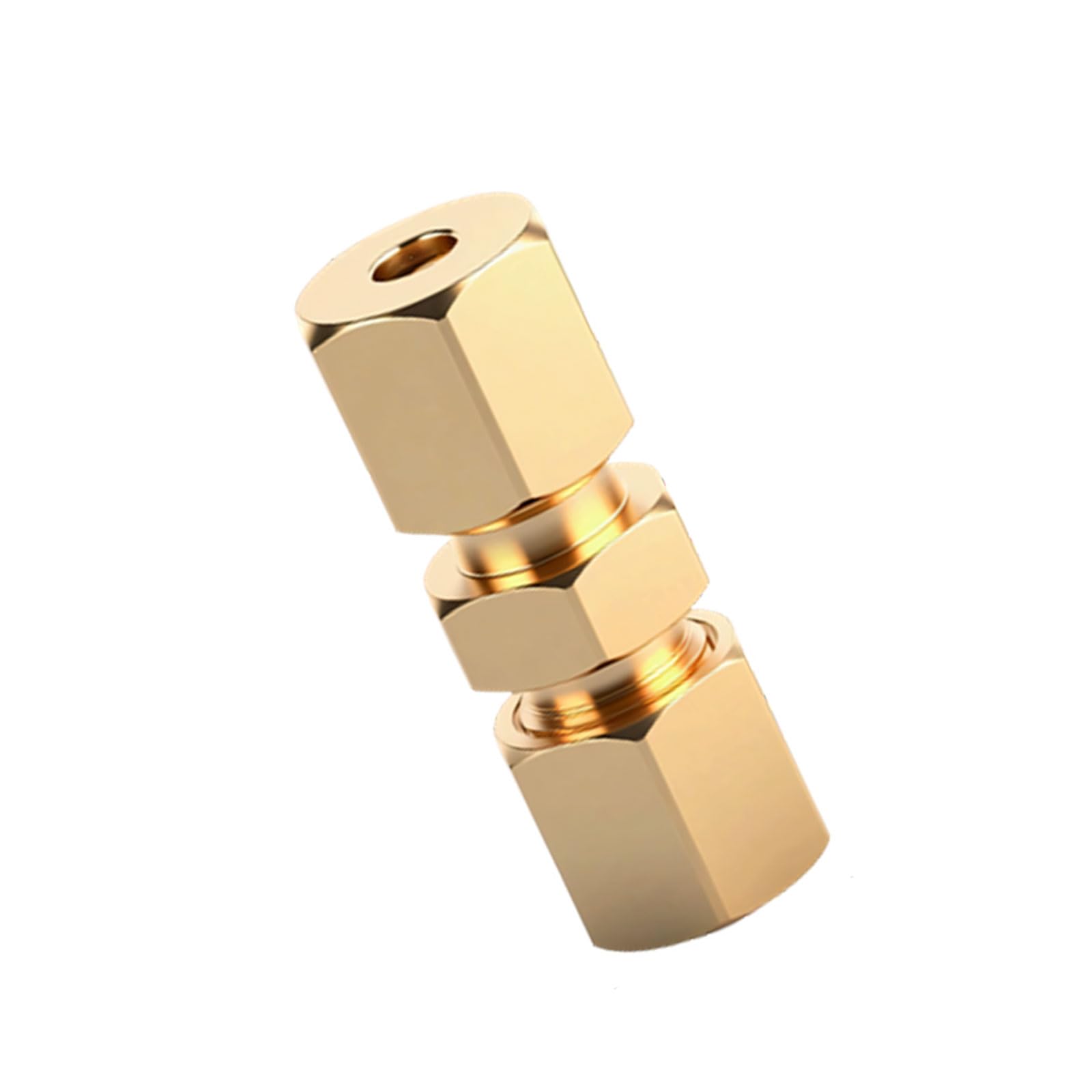 10Pcs Heavy Duty Brass Compression Fittings for Secure and Connection in Fluid Transfer Systems Brass Triple Union Fitting