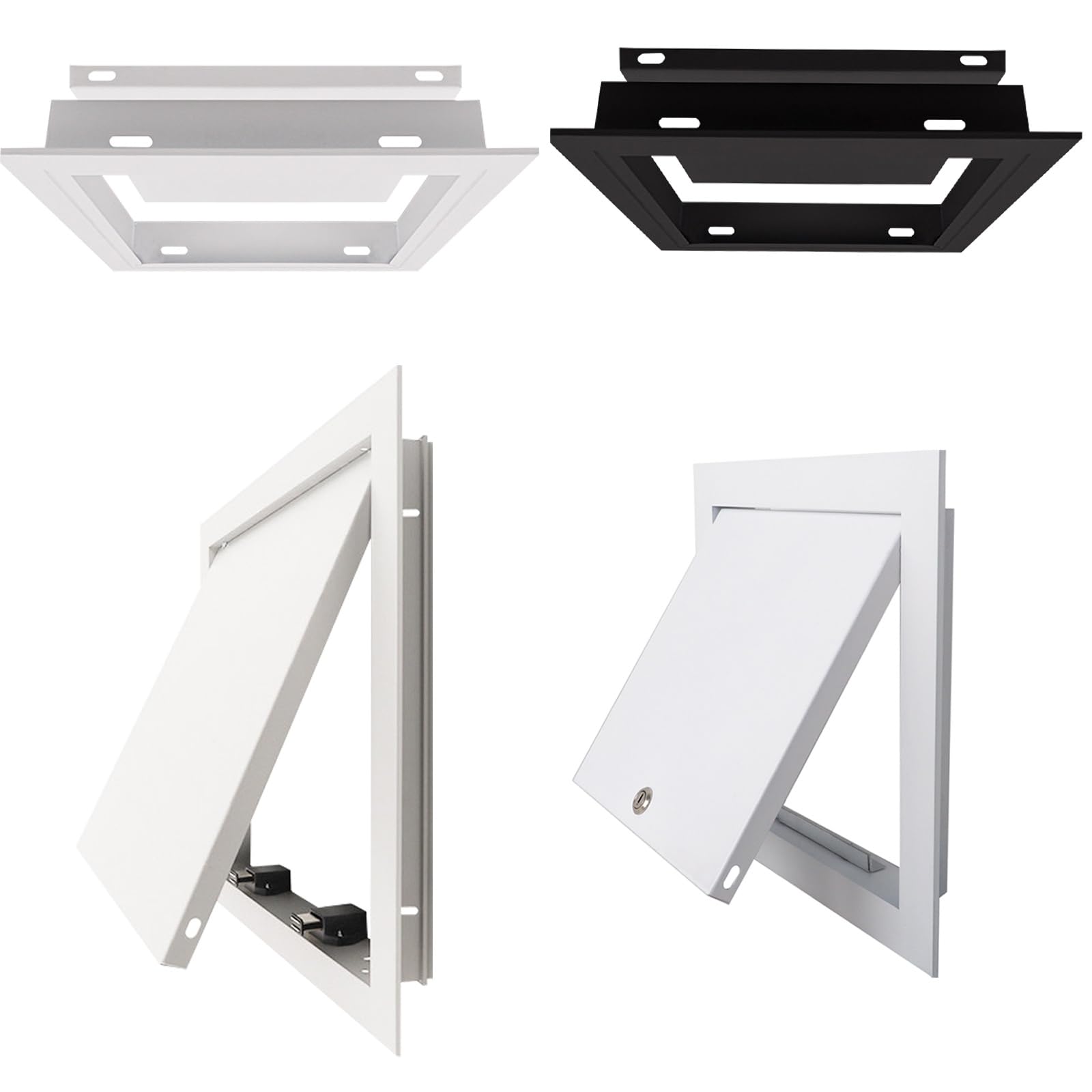 Drywall Inspection Panel,White Metal Inspection Cover，Locking Access Panel，for Residential & Commercial Wall/Ceiling Applications(White,20x45cm)