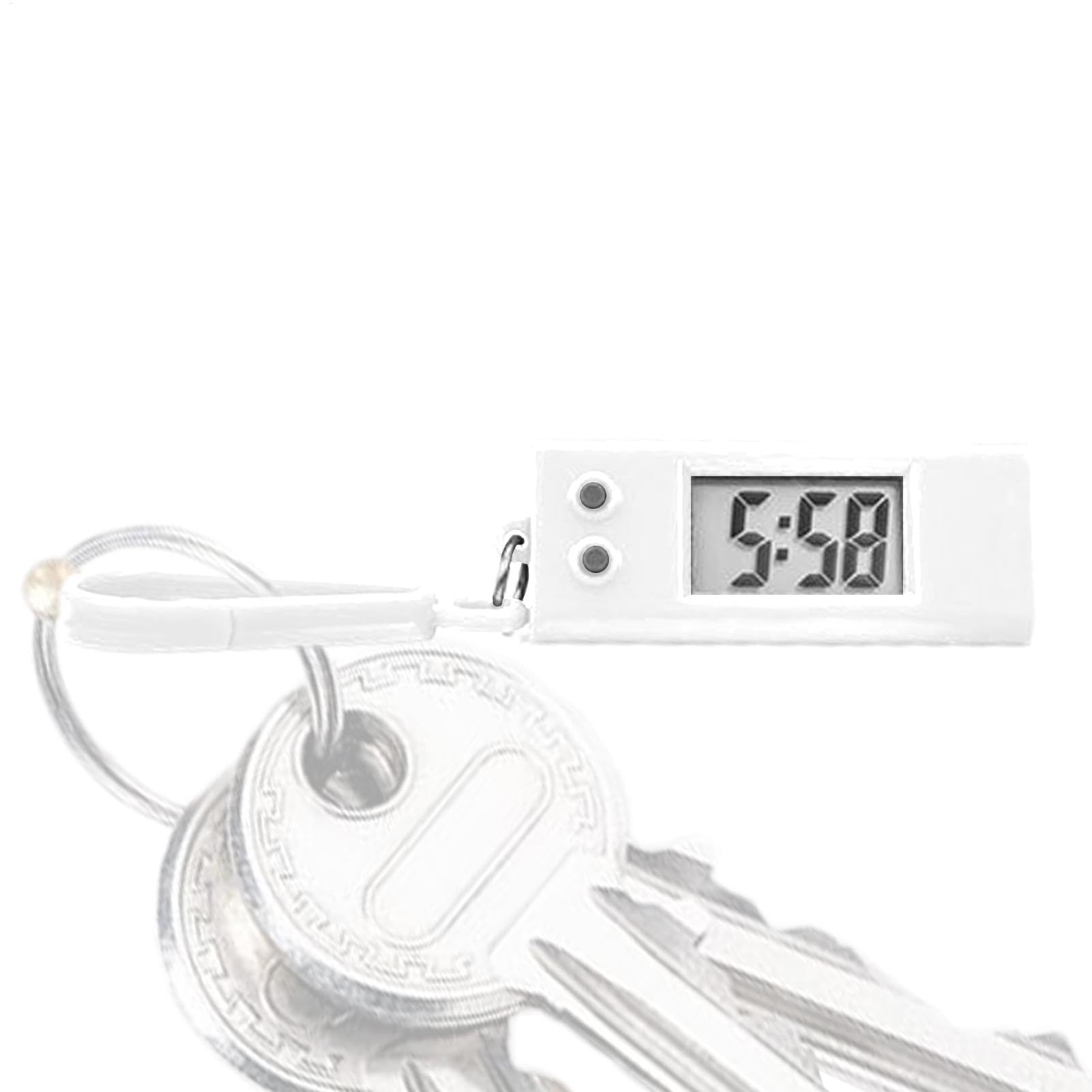 Reloj Llavero Miniatura Pantalla Digital Grande Cronómetro Alta Precisión Accesorio Viaje