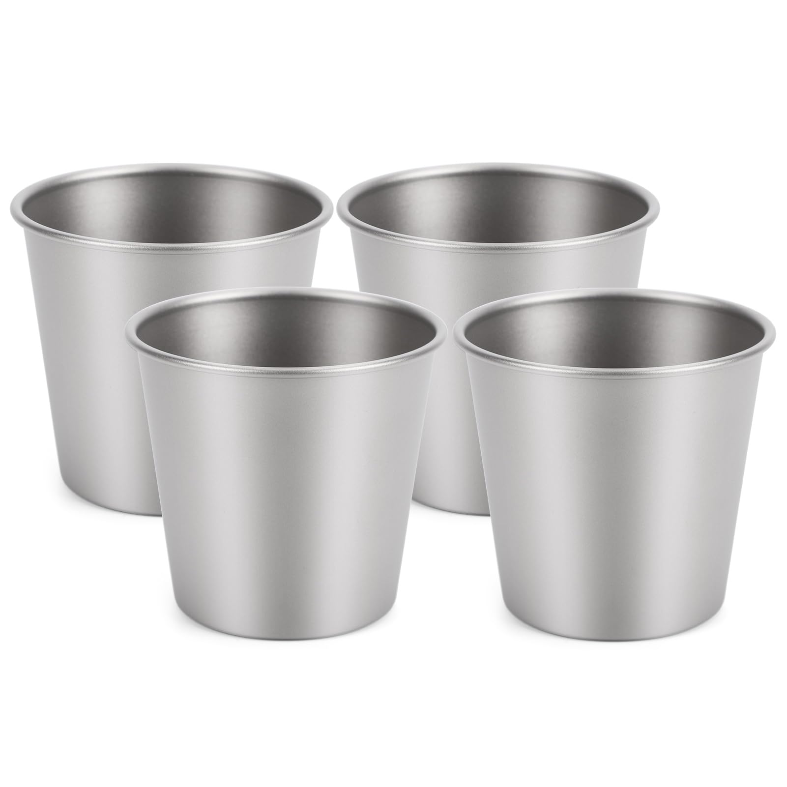 Eacam Tazza in Titanio Tazza da caffè Ti da Bere in Titanio a Parete Singola Viaggio Ti 200 Ml Interno Liscio Lavabile Lavastoviglie per (Set di tazze satinate)
