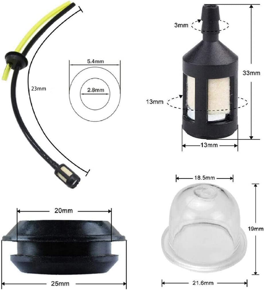 Set 4 Tubi Carburante Per Decespugliatori - Misure Multiple | Per Tagliaerba, Motoseghe | 1.2m Caduno - Foto 8
