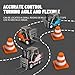 1:64 Scale Remote Control Forklift with Trailer, 2.4G Three-Speed Alloy RC Forklift Crane Set with Lights and Sound, Adult Collectible Construction Vehicle Model HG4-244