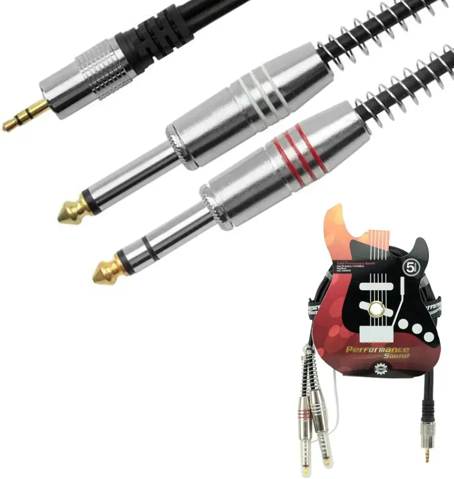 PIX PIX Cabo P2+P10 Fitz - P2 Estéreo + 2 P10 Mono Plug Metal - 5M