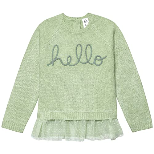 Gerber Baby And Toddler Girls Sweater With Tulle Trim, Green, 3T #TOP27