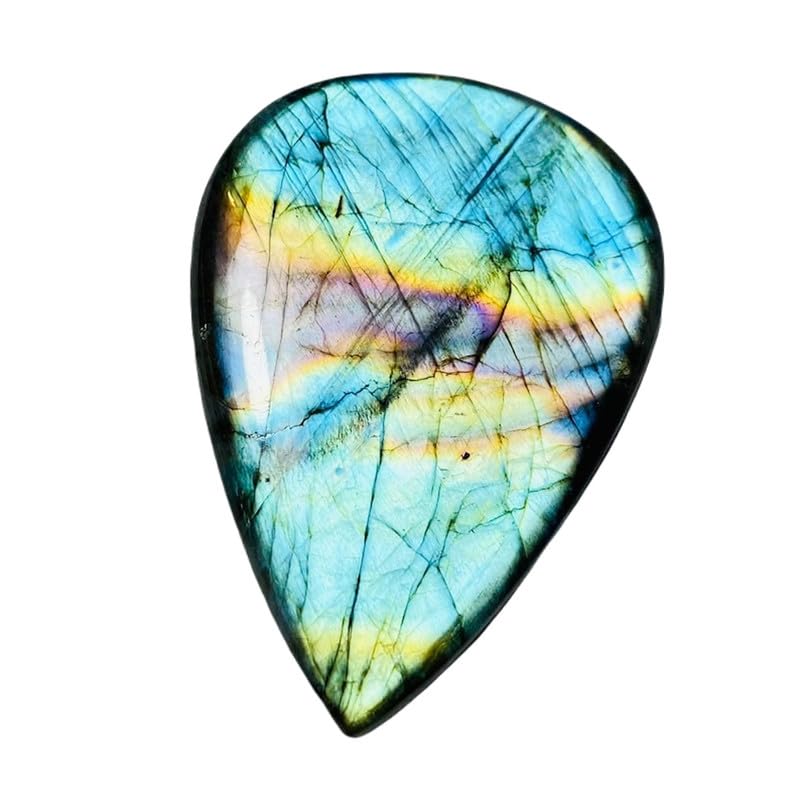 Labradorite violette naturelle de qualité gemme, forme poire pour joaillerie fine