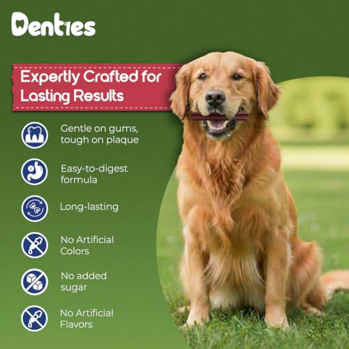 Image of Dental Chews for Dog, Dental Sticks for Small Dogs (up to 22 lbs) - Vet-Recommended Teeth Cleaning Treats, Fresh Breath, Plaque & Tartar Control, Chicken & Beef - 16 oz, 35 Treats