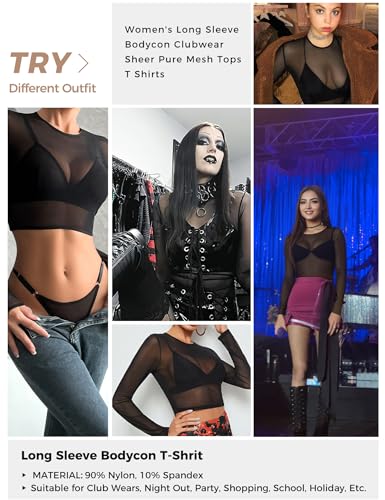 Image of Buauty Sheer Tops for Women,Mesh Fishnet Tops Plus Size,Stylish and Sensational Mesh Blouses for Fashion-Forward Ladies