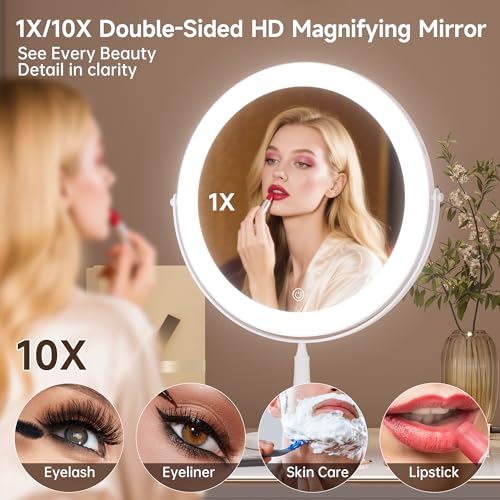 Espejo para maquillaje rectangular con luz 12" miniatura 4