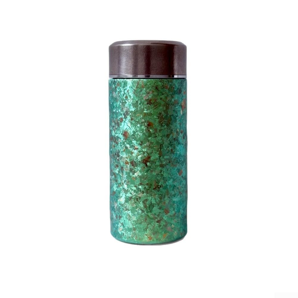 Tasse isotherme en titane pur de 200 ml avec passoire à thé, pour le camping, la randonnée, les voyages, légère, portable et réutilisable, pour boissons chaudes et froides, design compact