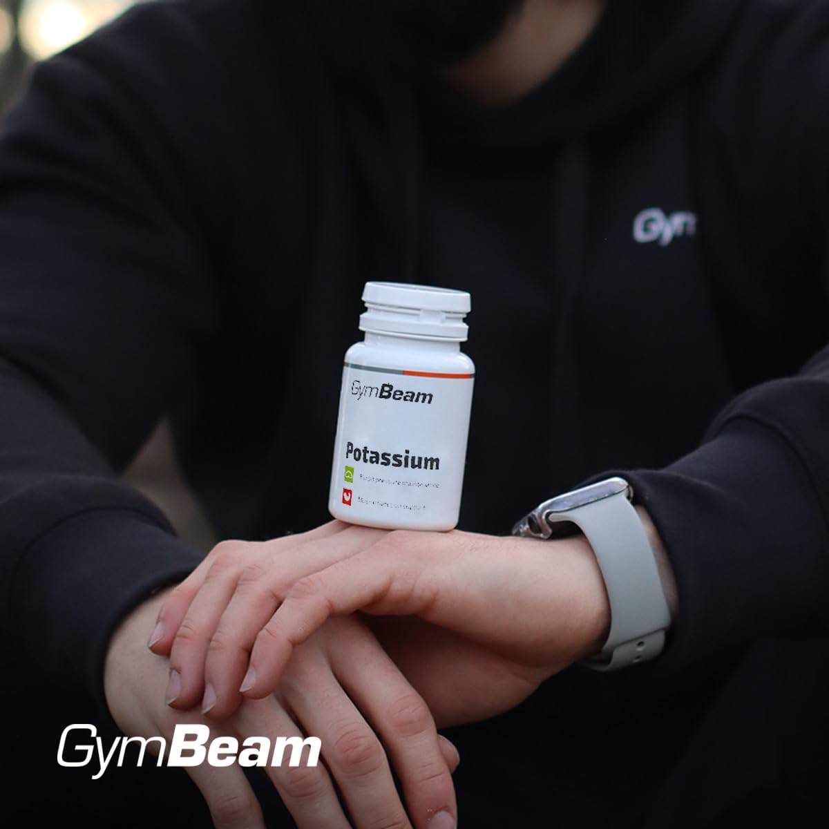 GymBeam Integratore di Potassio 60 cps, 300mg per Capsula, Citrato di Potassio per Funzionalità Mentali Ottimali e Normali Livelli di Pressione Sanguigna, Favorisce la Funzionalità Muscolare
