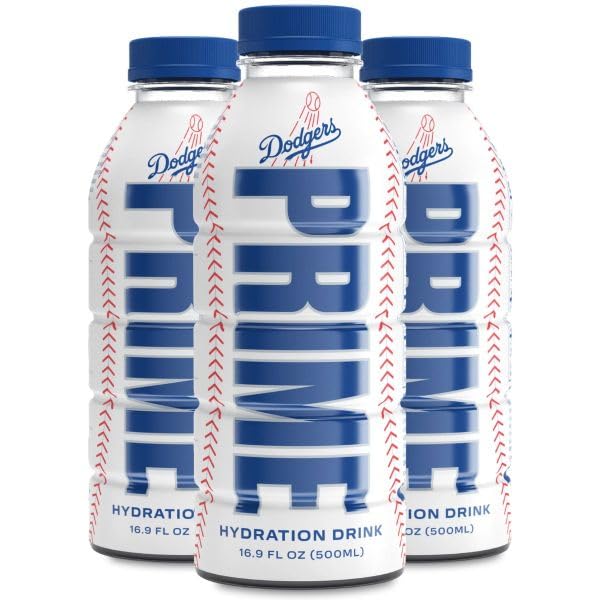 Prime Sports Drink EXCLUSIVE Dodgers Three Bottles of 16