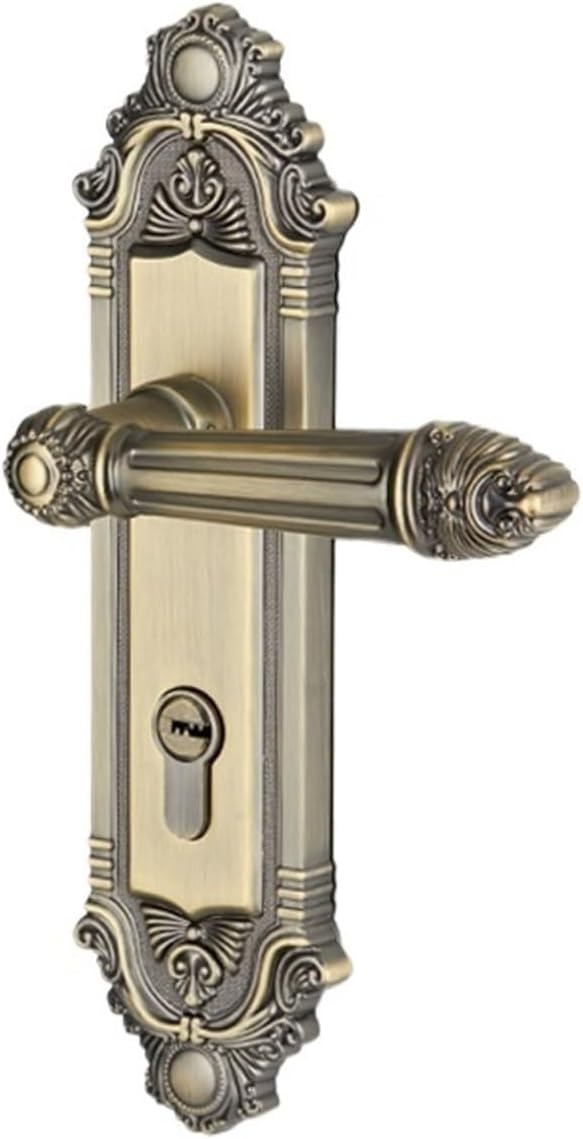 Door knob Door Lock Wooden Indoor Silent Room Doors Mechanical Lock Integrated Light Luxury Doors Handle for Bedroom(Magnetic Lock)