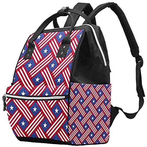 Xingruyun Bolsa De Pañales Americano Bolsa Cambiadora Para Bebé Impermeable Multifunción Para Mamá Y Papá 27x20x36.5cm