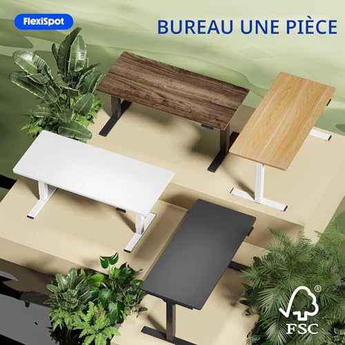 Plateau de table stable 25mm durable Flexispot blanc 200x80cm - 3
