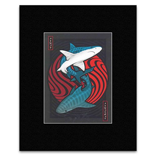 BRAD KLAUSEN ILLUSTRATION - No Fin No Future. Mini Poster - 29.3x22.1cm