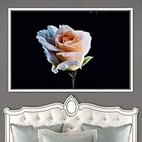 Framed Canvas Wall Art Flora Snapshot Closeup Dark Expressive Farmhouse/Country Floral Multicolor Photography Realism Single - 16x24 inches