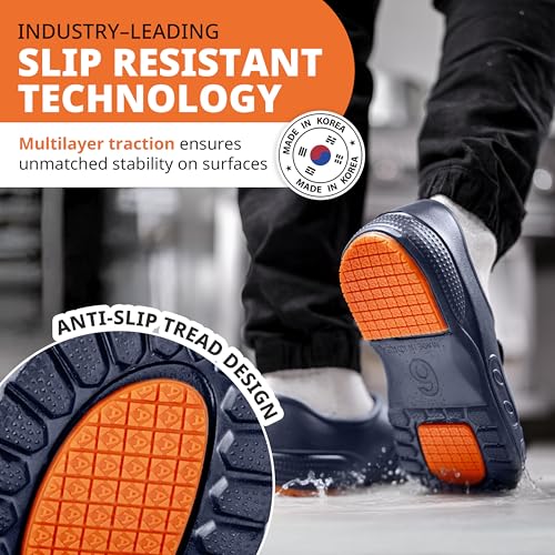 Image of YUNGPRIME Men's and Women's Slip-Resistant Work Shoes - Nursing - Chef Shoes