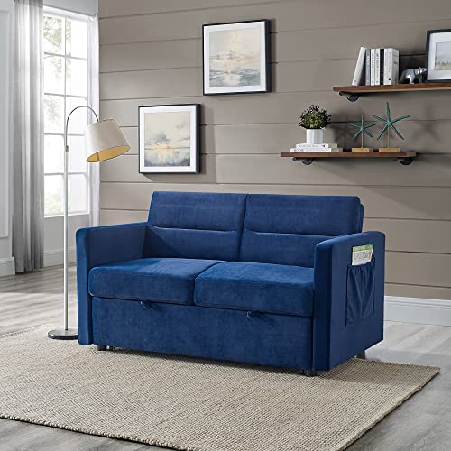 Merax 54.5'' Modern Convertible Sleeper Sofa Bed with Two Side ...