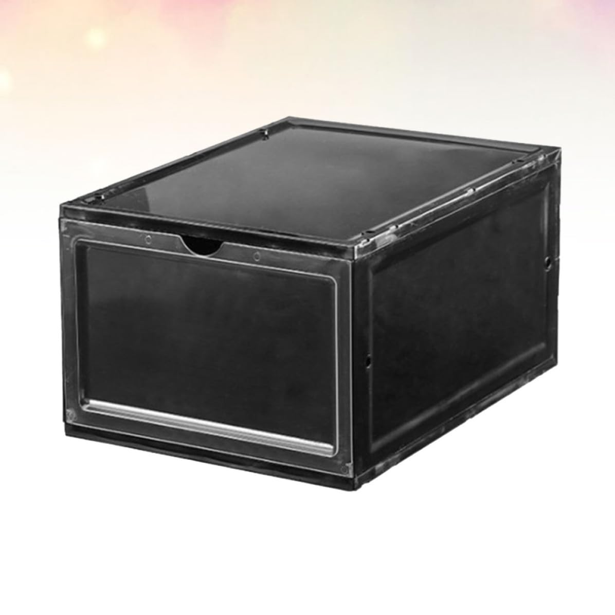 Caja de Zapatos Magnética Plegable de Plástico Negro para Baloncesto