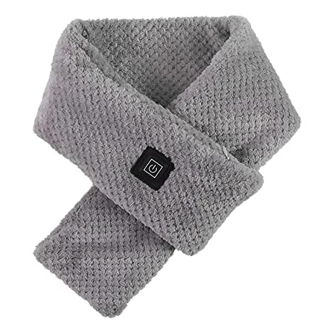 HOT1950s Heated Scarf for Women Men Coral Fleece Scarfs Electric Scarf Rechargeable Neck Heating Pad,Electric Heated Scarf with Neck Heating Pad, USB Heated Scarf (Gray Heated Scarf) Cover