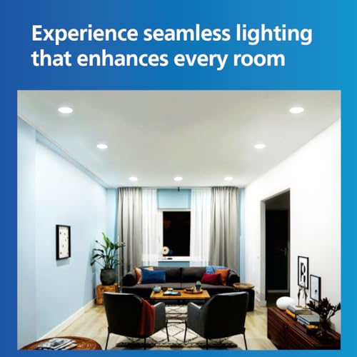 Image of PHILIPS 9W AstraGlow Downlight | Ultra Bright Slim Panel Light | Junction Box Compatible | Energy Efficient LED Ceiling Light for Home & Office | Cool Day Light, Pack of 2