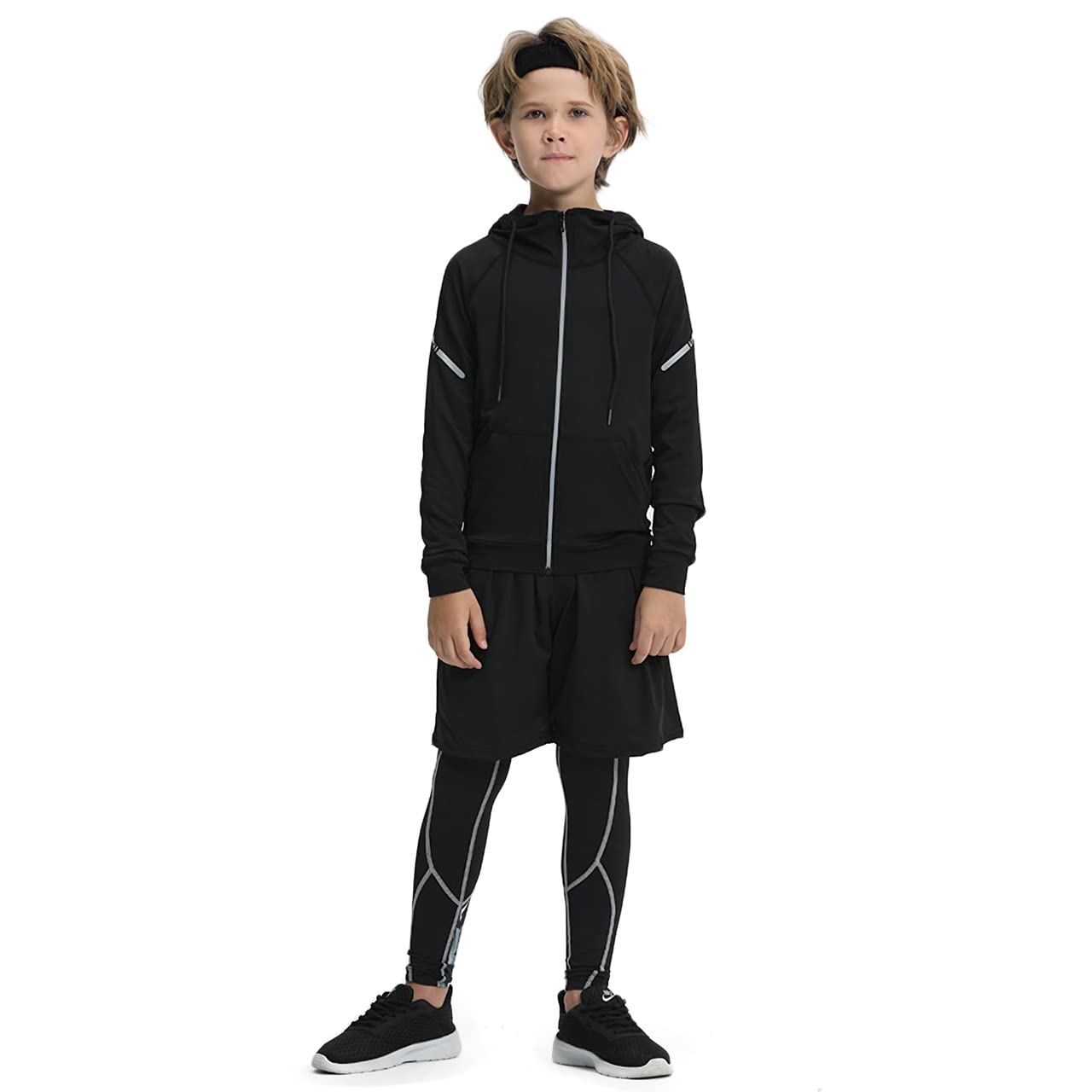 Ropa interior térmica para niños, capa base cálida, ropa interior de compresión, conjunto de ropa interior de manga larga para niños, medias atléticas y parte inferior