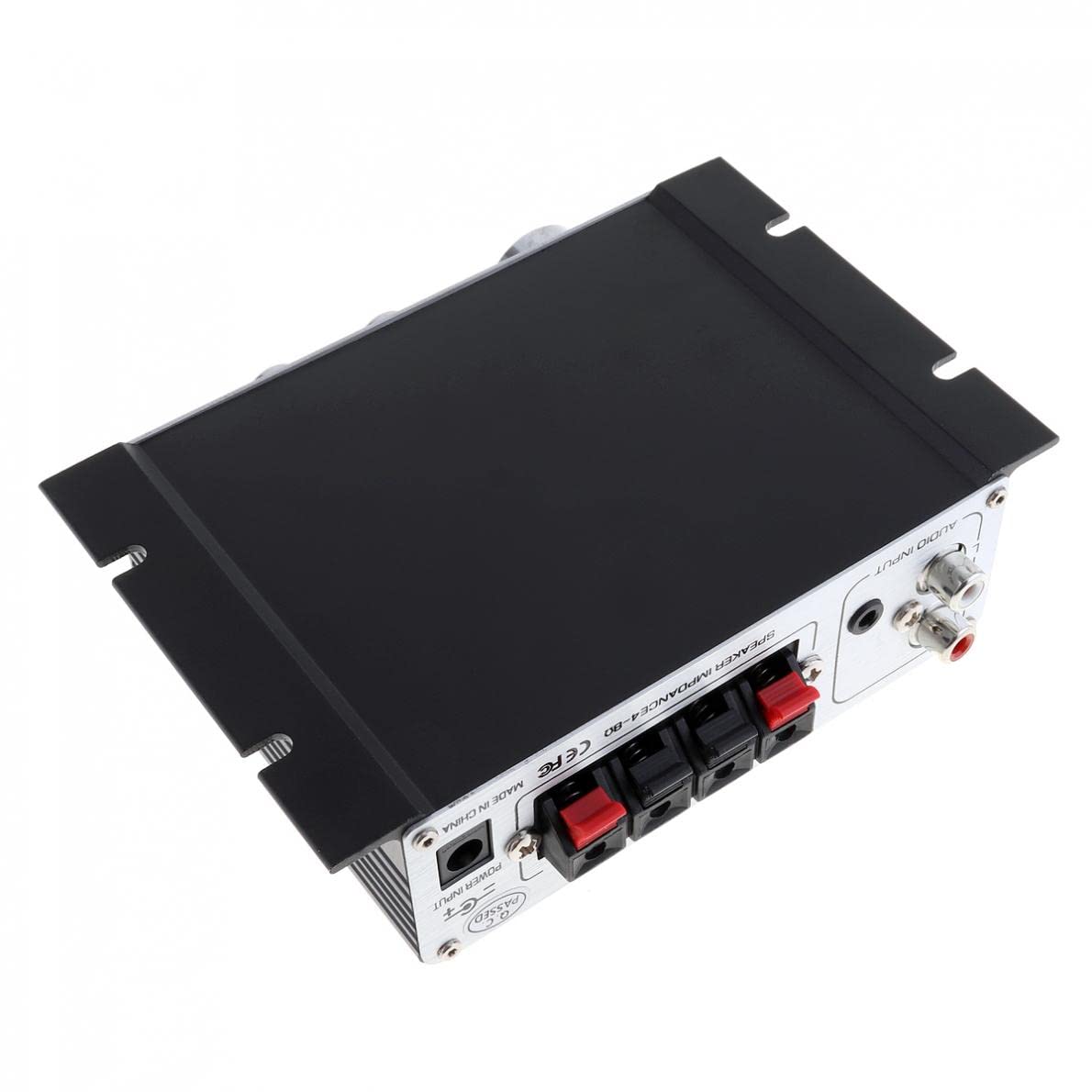 LP-2020A Amplificateur numérique Hi-Fi stéréo classe D avec alimentation 3 A pour amplificateur de moteur de voiture Noir