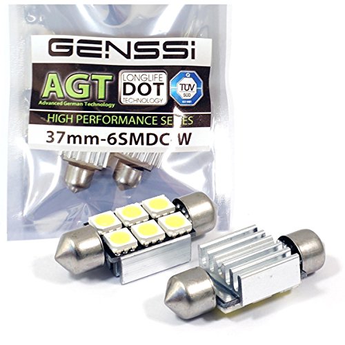 Genssi 37Mm Festoon Canbus Led Light Bulb Compatible With Bmw Mercedes Audi Vw 6418 6411 C5W (4 Pack) #TOP6