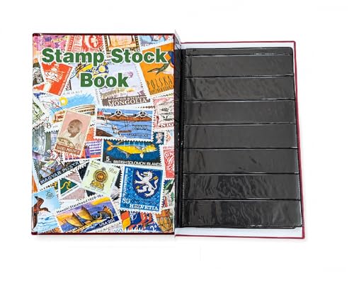RCI Stamp Stock Collection Album Book Black PVC – 9 Leaf / 20