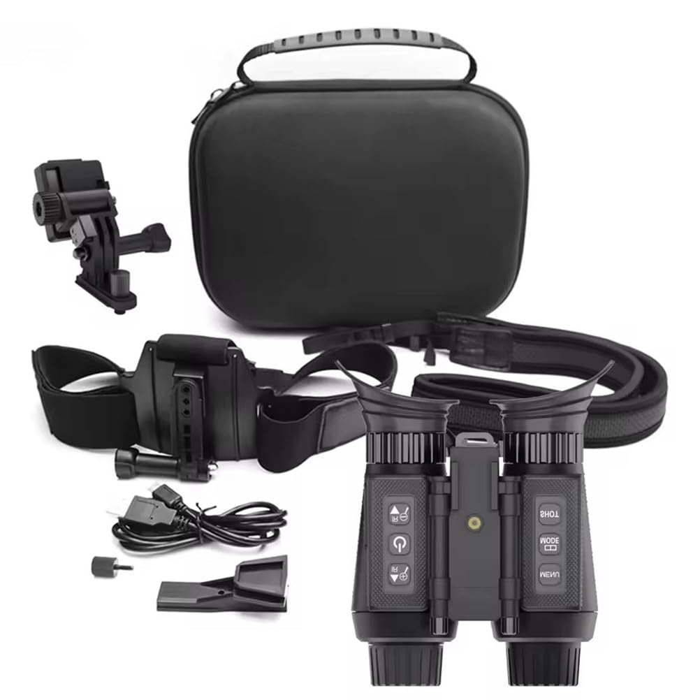4K Head-Mounted Night Vision Goggles & Night Vision Binoculars for Adults, Infrared NVG with 850nm Infrared, 8X Digital Zoom, for Hunting Campingand Outdoor Surveillance