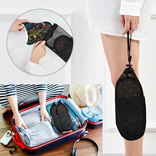 Colorful Video Game Joysticks Slippers for Women, Memory Foam House Slippers, Non-Slip Indoor Outdoor Winter Bedroom Shoes, 5-84