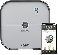 Orbit B-hyve 57915 4-Zone Indoor WiFi Smart Sprinkler Controller - WeatherSense App Remote Control