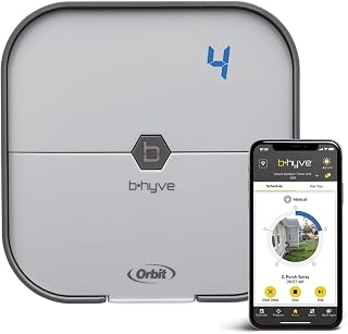 Orbit B-hyve 57915 4-Zone Indoor WiFi Smart Sprinkler Controller - WeatherSense App Remote Control