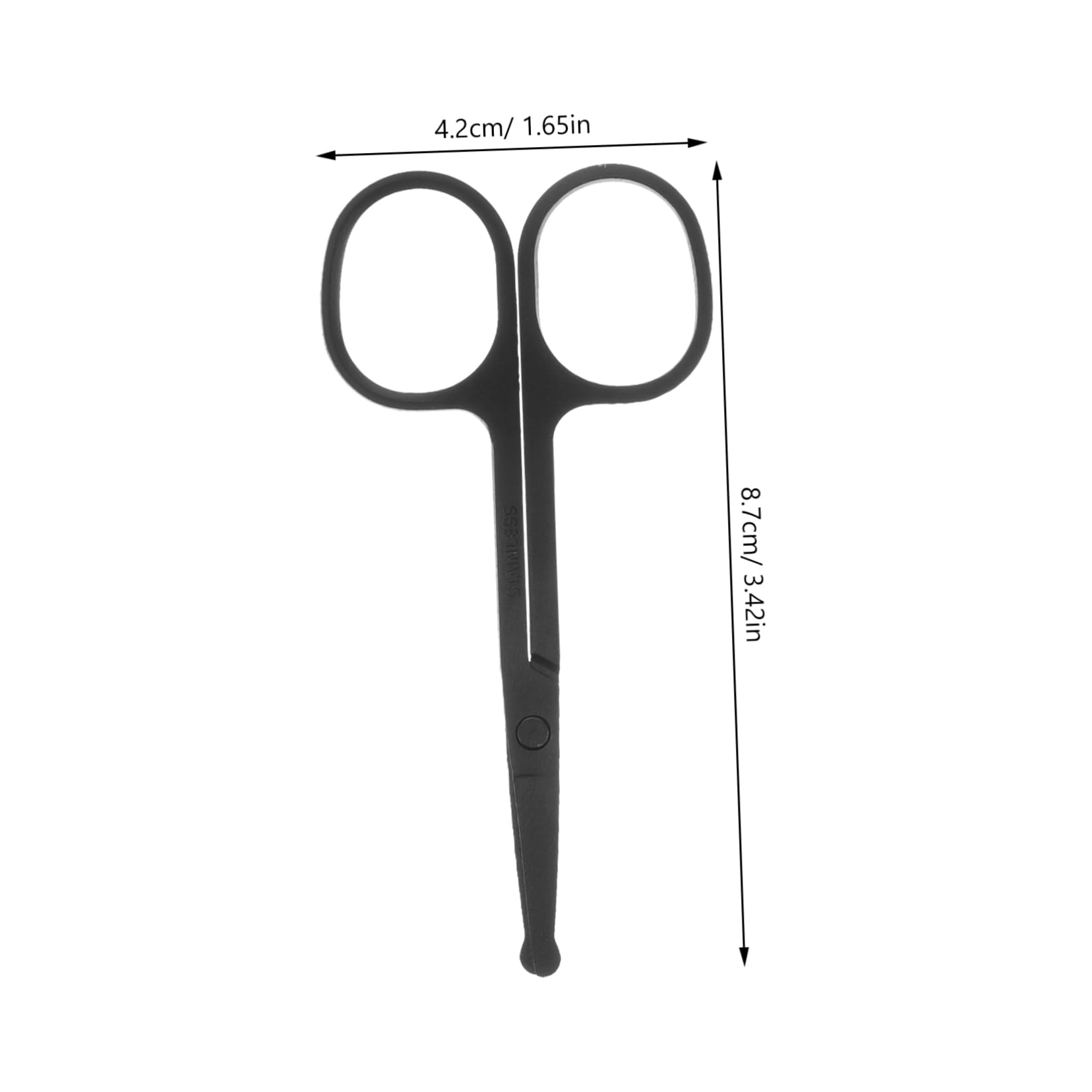 minkissy 2 pcs Rounded Head Scissors Facial Hair Nose Eyebrow Trimming Scissors for Men and Women Compact and Portable Grooming Tools