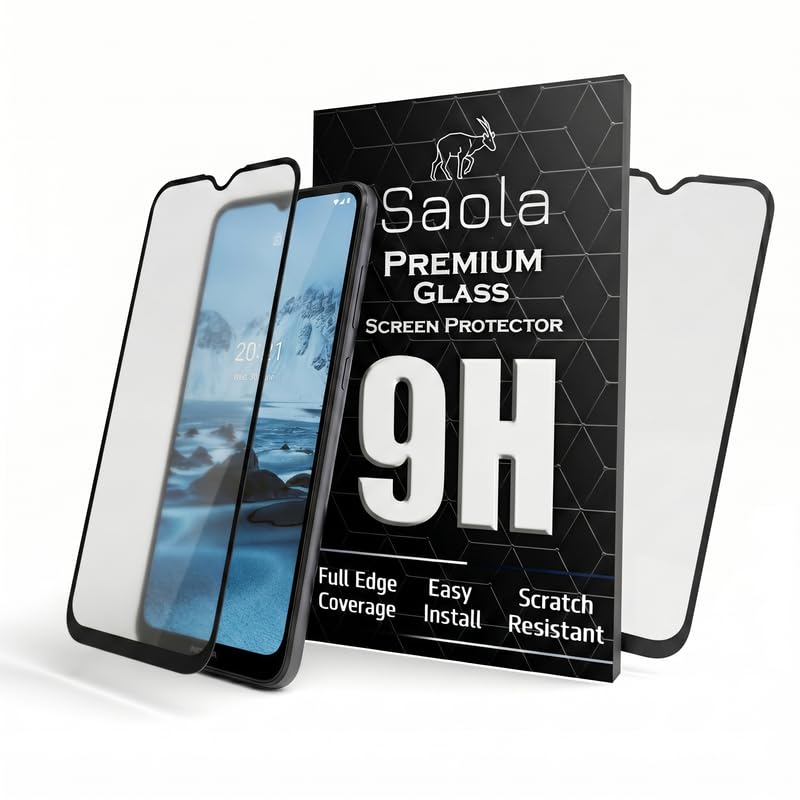 Image of Saola Anti-Glare Matte Screen Protector for Nokia C20 | Smooth Touch Finish, 9H Strength Glass, Full Coverage, Bubble-Free Installation Kit | Quick & Easy Application | Pack of 1