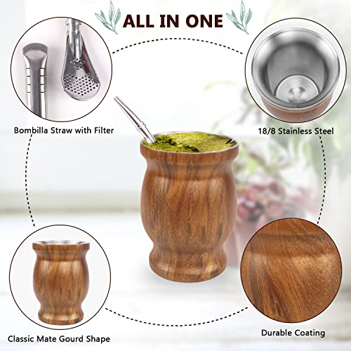 ROCKY&CHAO 9 Oz Yerba Mate Gourd Tea Cup - Image 3