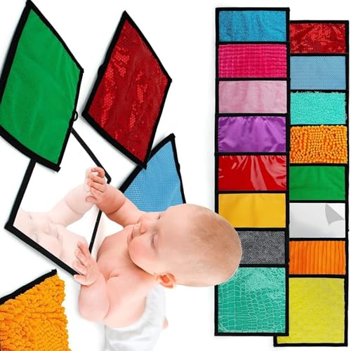 16 Uds tapete de juego sensorial de múltiples texturas para bebé lavable a máquina almohadilla de actividad desarrollo temprano exploración háptica tapete de actividad infantil de múltiples