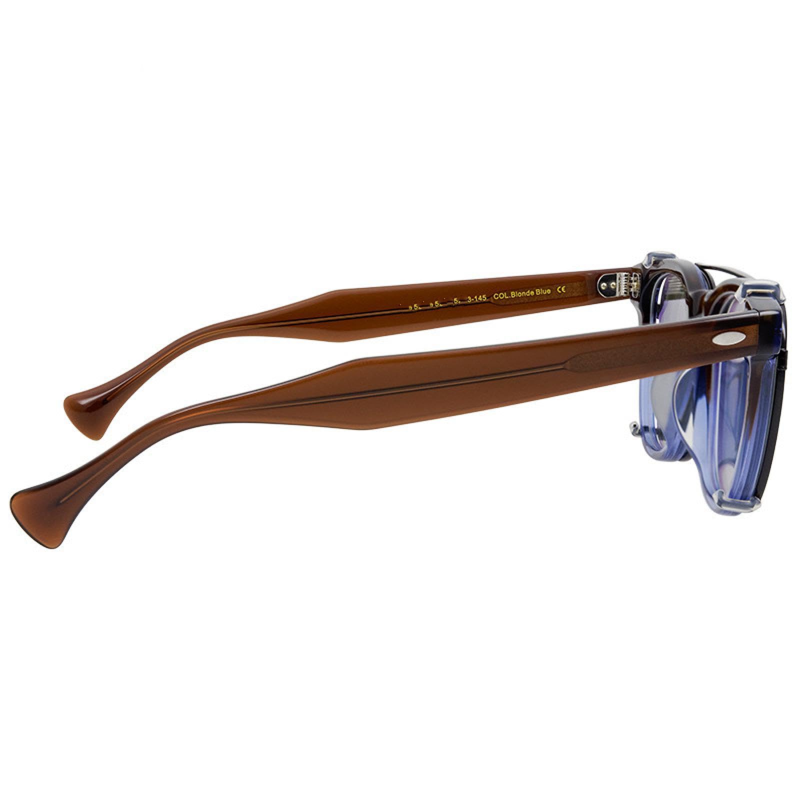 con clip magnetica occhiali da sole rotondi uomo acetato moda uv400 donna