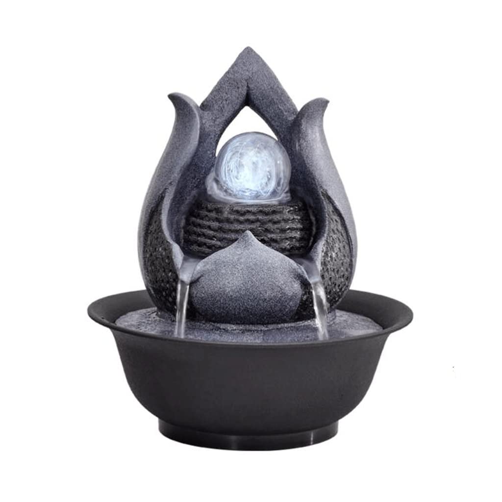 Cadeau bien-être : fontaine de table lotus lumineuse LED