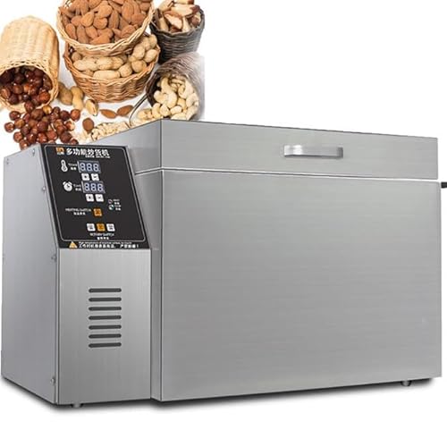 DIUNAOZI Tostatrice Commerciale per Chicchi di caffè, Tostatrice Elettrica Acciaio Inossidabile Temperatura Regolabile e Cottura Uniforme per Chicchi di caffè, Noci E Cereali 1800W
