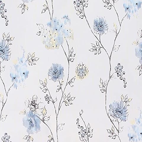 Ink Blue Flower Peel and Stick Removable Wallpaper Floral Vintage Contact Paper Decorative Self Adhesive Shelf Liner for Walls Furniture Renovation Vinyl Film 17.7"×118" Cover