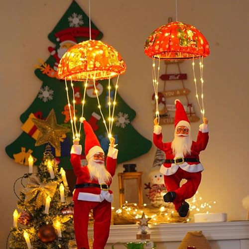Père Noël solaire extérieur étanche à 8 modes LED pour déco de fête